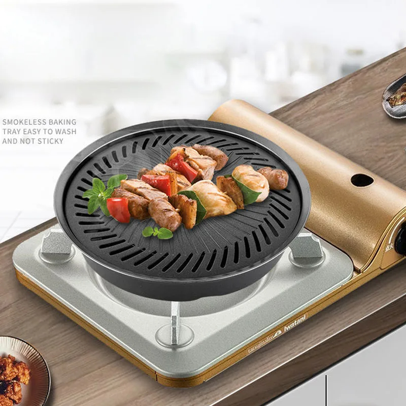 Camping Cooking Flat Top - Nampan barbekyu Korea, tidak lengket luar