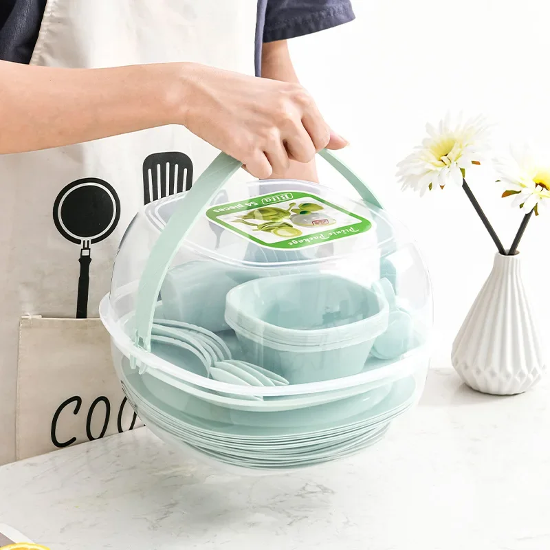 Set Peralatan Makan Plastik Po - Camping Cooking Dining Set ulasan dan harga