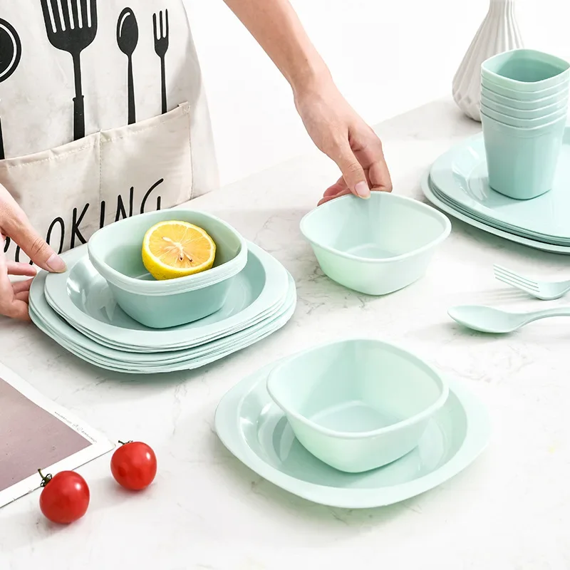 Set Peralatan Makan Plastik Po - Camping Cooking Dining Set ulasan dan harga