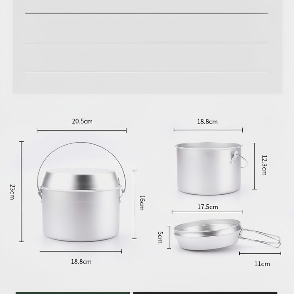 Peralatan Masak Aluminium untu - Camping Cooking Dining Set ulasan dan harga