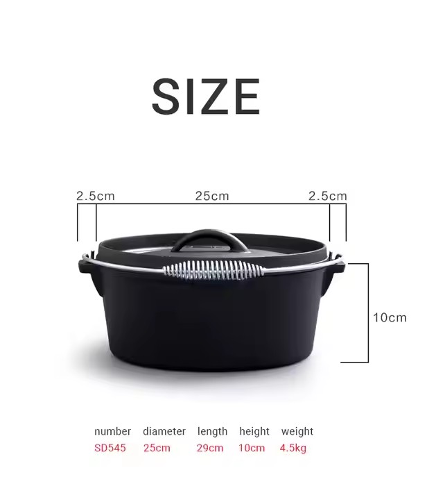Panci Besi Cor Tanpa Lapisan,  - Camp Dutch Oven Cast ulasan dan harga