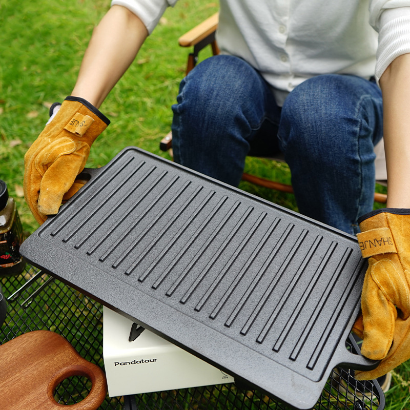 Wajan Panggangan Besi Cor Dua  - Camping Cooking Flat Top ulasan dan harga